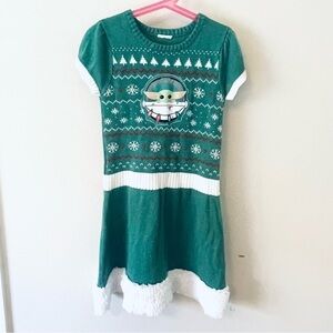 Star Wars Christmas Baby Yoda Dress Size M 7/8